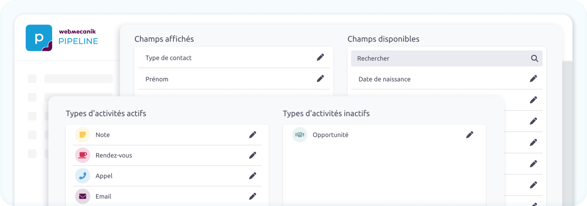 personnaliser son CRM pour l'adapter à son activité