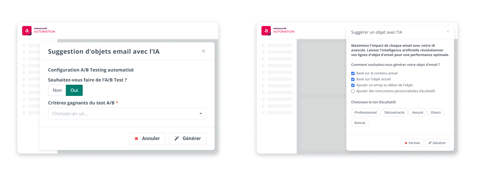 L'A/b testing optimisé grâce à l'IA avec Webmecanik Automation