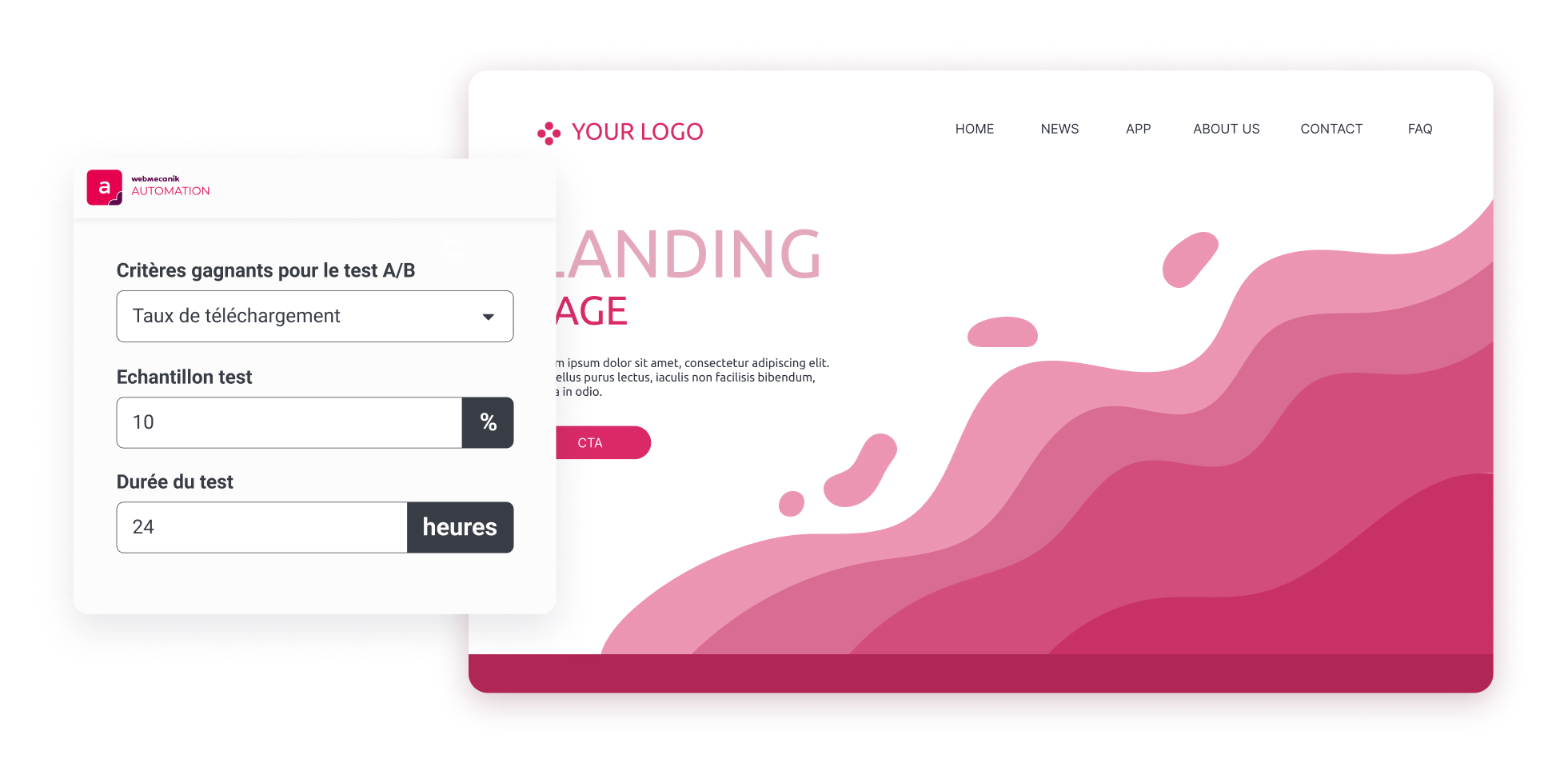 ab testing landing page