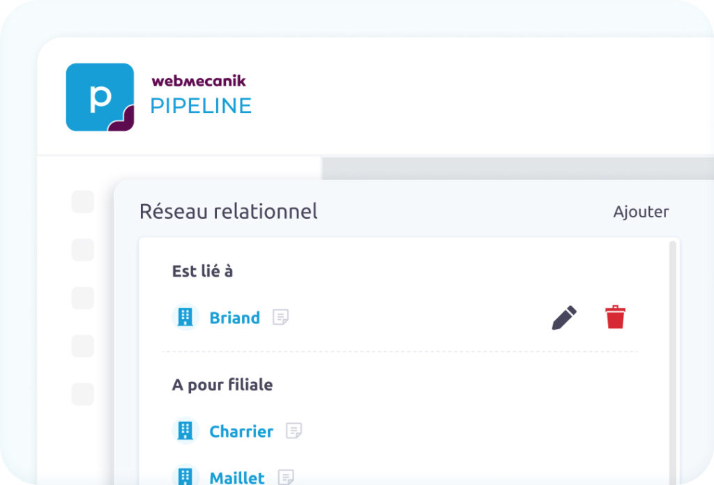 contacts et entreprises crm